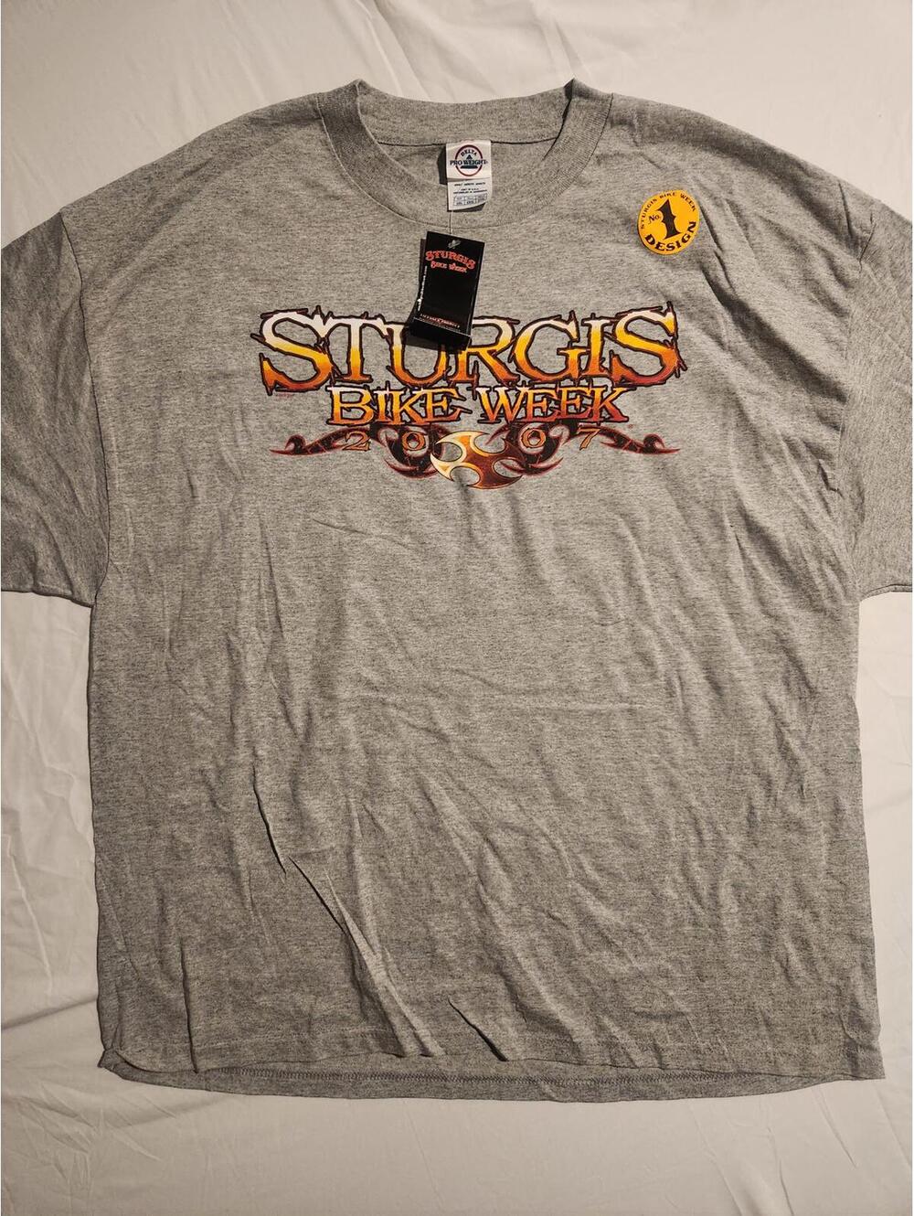 Nwt Deadstock Sturgis Bike Week 2008 Grey Tshirt. Men's 2XL